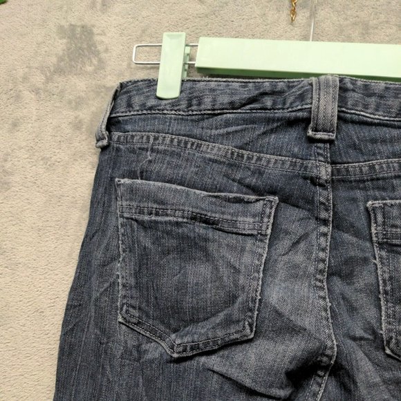 GAP Curvy USA Made Women Jeans Low Rise Bootcut Solid Blue W:31 L:34 - Picture 11 of 16